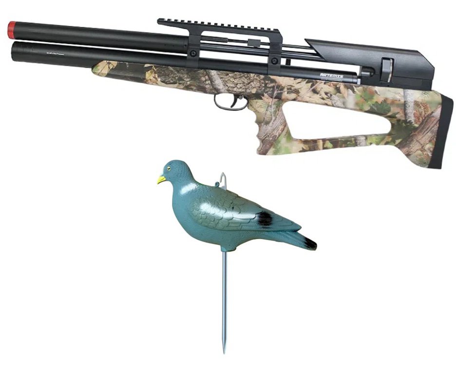 Carabina Pressão PCP P35 CAMO Artemis Bull PUP 5.5mm + Chama Pássaro