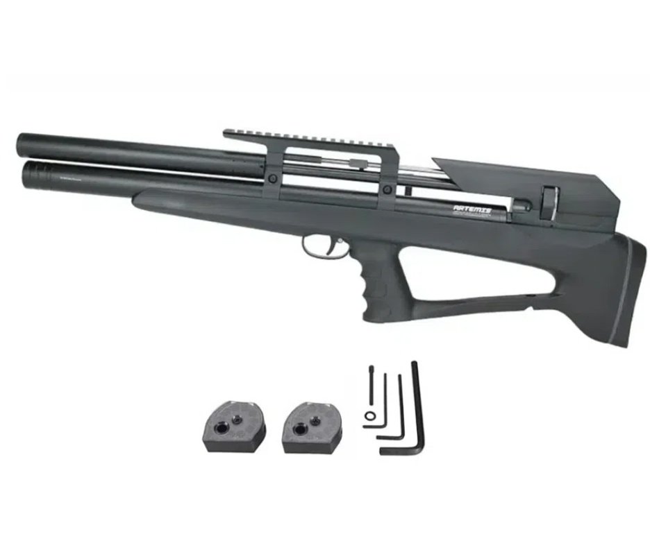 Carabina Pressão PCP P35 Artemis Bull PUP Blackened 5.5mm + Luneta 6-24x50 + Chumbos + Chama Pássaro