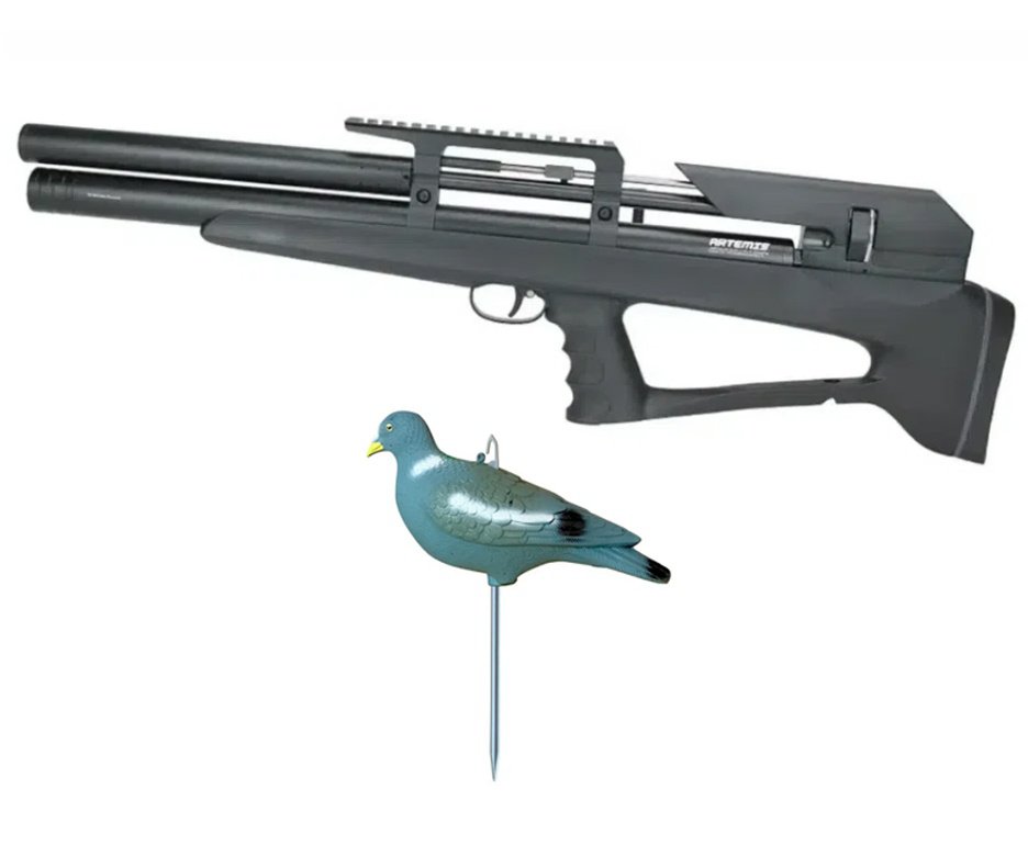 Carabina Pressão PCP P35 Artemis Bull PUP Blackened 5.5mm + Chama Pássaro