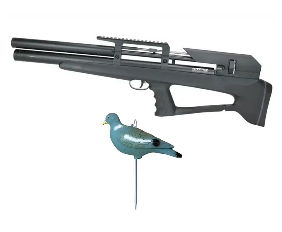 Carabina Pressão PCP P35 Artemis Bull PUP Blackened 5.5mm + Chama Pássaro