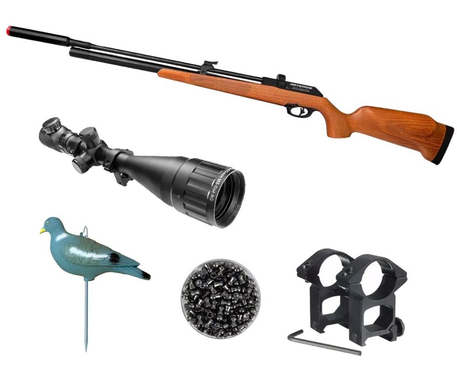 Carabina PCP Artemis PR900W G3 5,5mm - FXR Artemis + Luneta 6-24x50 + Chumbo + Chama Pássaro
