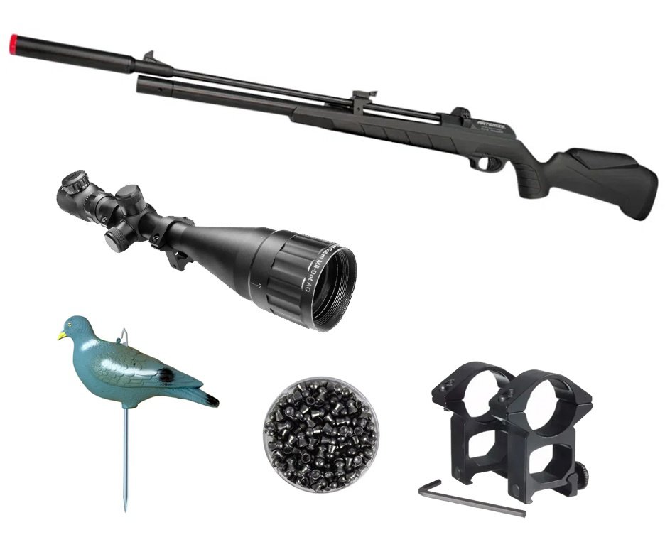 Carabina PCP Artemis PR900S G3 Black 5,5mm - FXR Artemis + Luneta 6-24x50 + Chumbo + Chama Pássaro