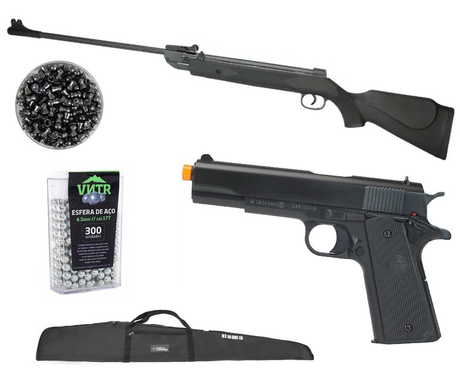 Carabina De Pressão Spa Ranger Black Cal 5,5 Mm - Fxr + Capa + Chumbo + Pistola de Pressão + BBS