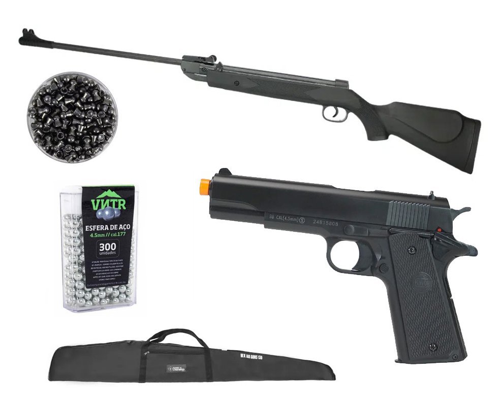 Carabina De Pressão Spa Ranger Black Cal 5,5 Mm - Fxr + Capa + Chumbo + Pistola de Pressão + BBS