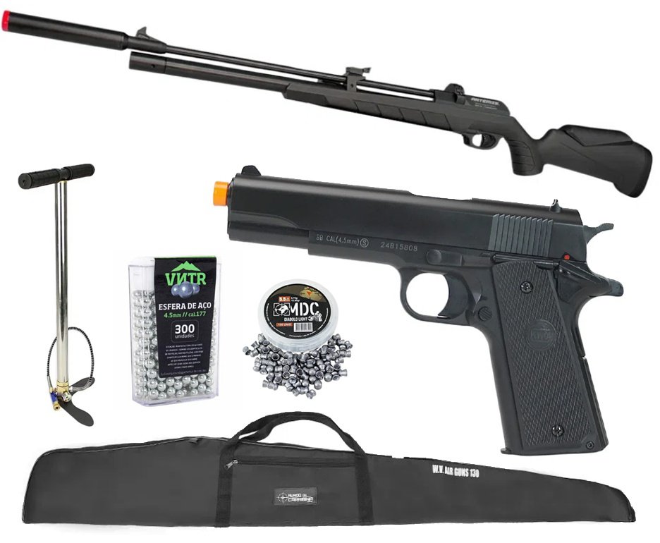 Carabina PCP Artemis PR900S G3 Black 5,5mm - FXR Artemis + Bomba + Capa + Chumbos + Pistola de Pressão + BBS