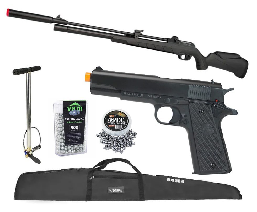 Carabina PCP Artemis PR900S G3 Black 5,5mm - FXR Artemis + Bomba + Capa + Chumbos + Pistola de Pressão + BBS