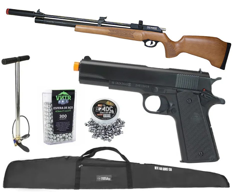 Carabina PCP Artemis PR900W G3 5,5mm - FXR Artemis + Bomba + Capa + Chumbos + Pistola de Pressão + BBS