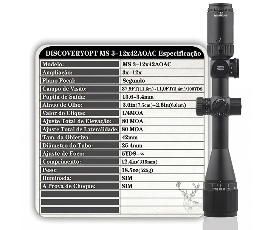 Luneta Discovery MS 3-12X42 AOAC