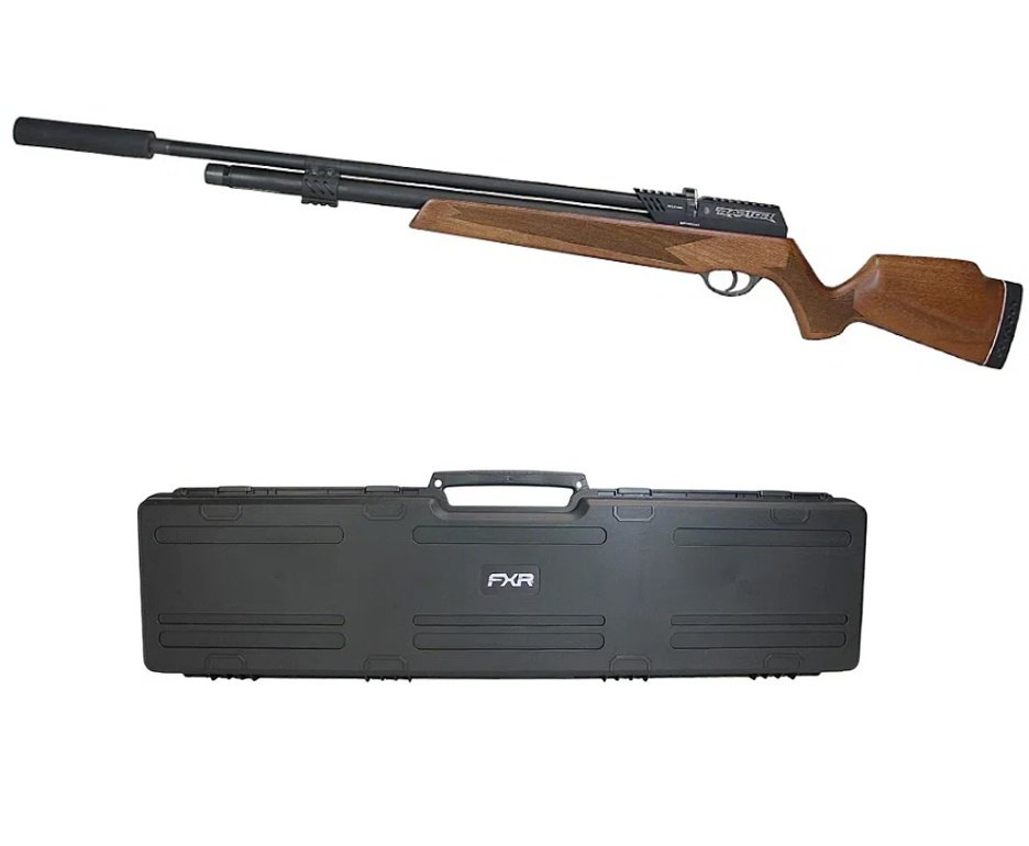 Carabina de Pressão PCP Raptor Rossi Semi Auto Madeira VR 5,5mm + Case FXR
