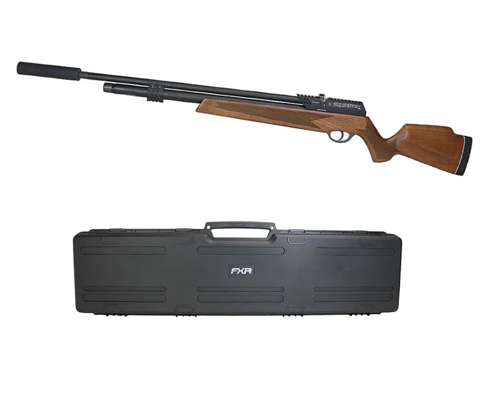 Carabina de Pressão PCP Raptor Rossi Semi Auto Madeira VR 5,5mm + Case FXR