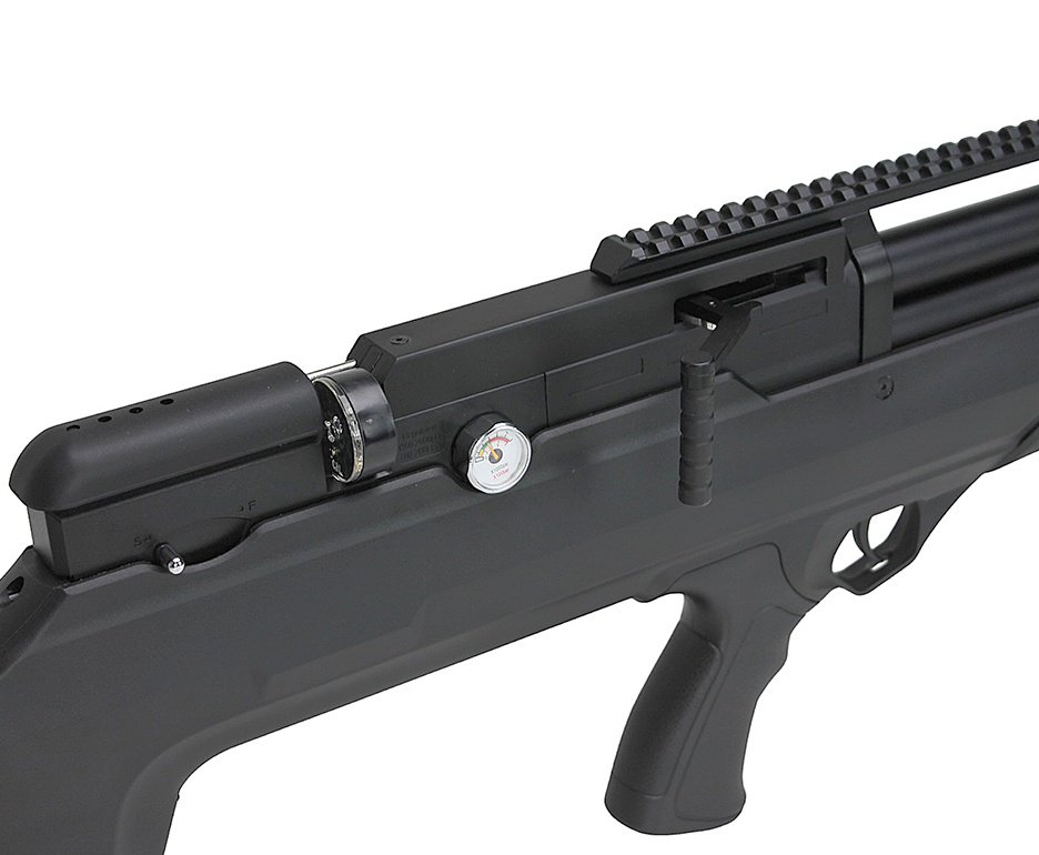 Carabina de Pressão PCP Nova Vista Behemoth PS-R2-S 6,35mm Bullpup - Preta