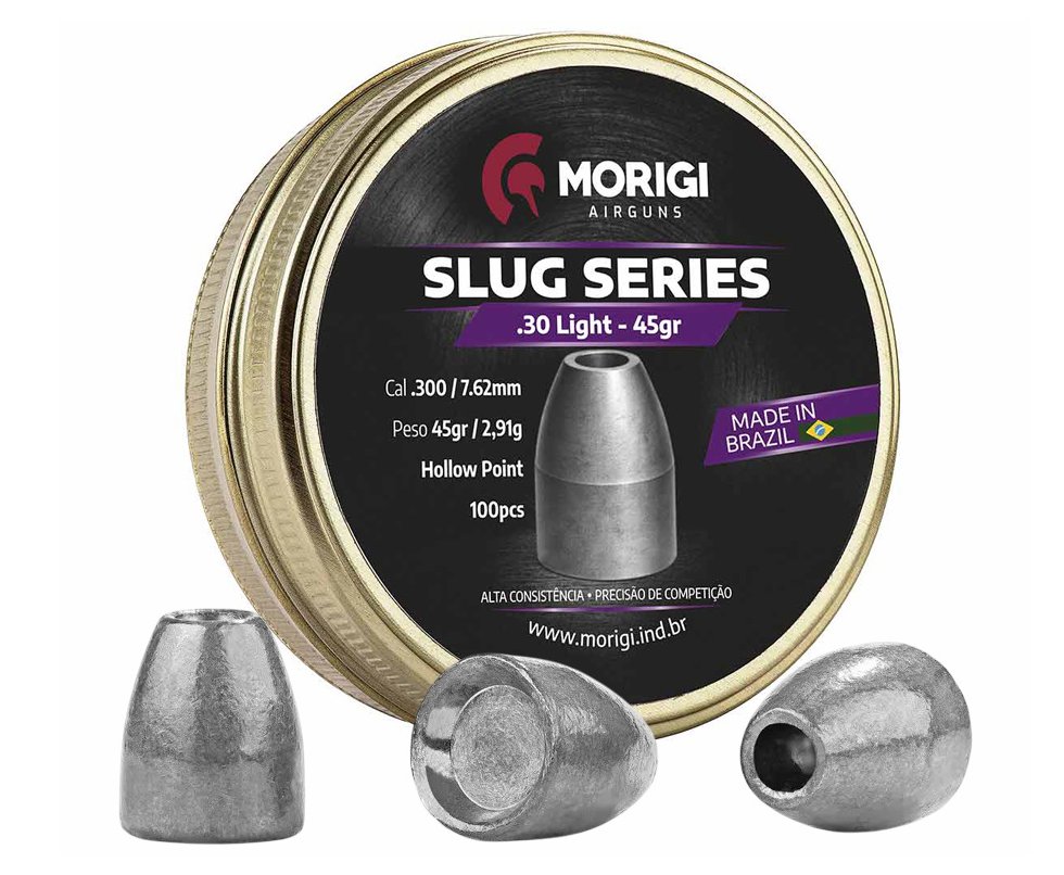 Chumbinho Slug Morigi Airguns 9mm (.355) Hollow Point 85gr – 70 Unidades