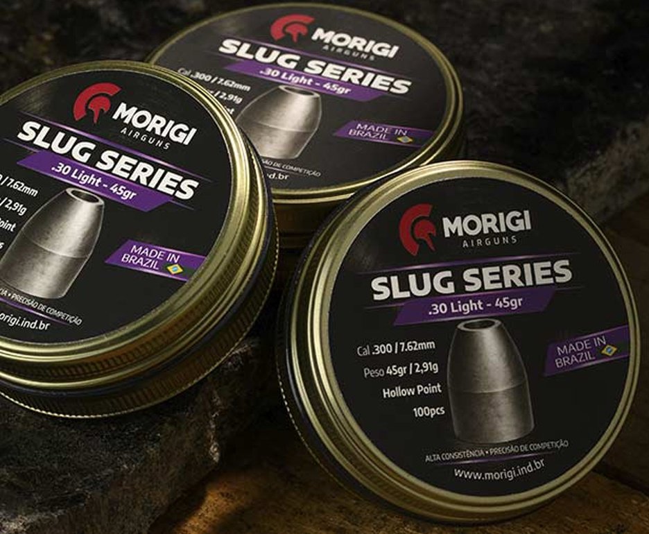 Chumbinho Slug Morigi Airguns 9mm (.355) Hollow Point 85gr – 70 Unidades