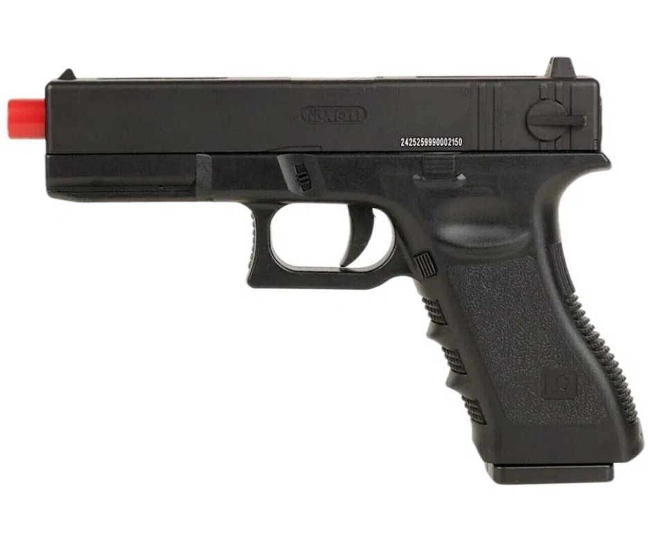 Pistola de Airsoft Glock CBT G17 Slide Metal Spring 6mm - Combat + BBS + Óculos de Proteção + Alvos