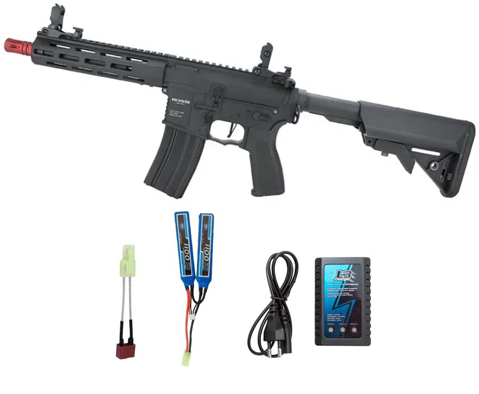 Rifle Airsoft AR15 NEPTUNE Sentinel 8" M-LOK - Rossi + Bateria + Carregador