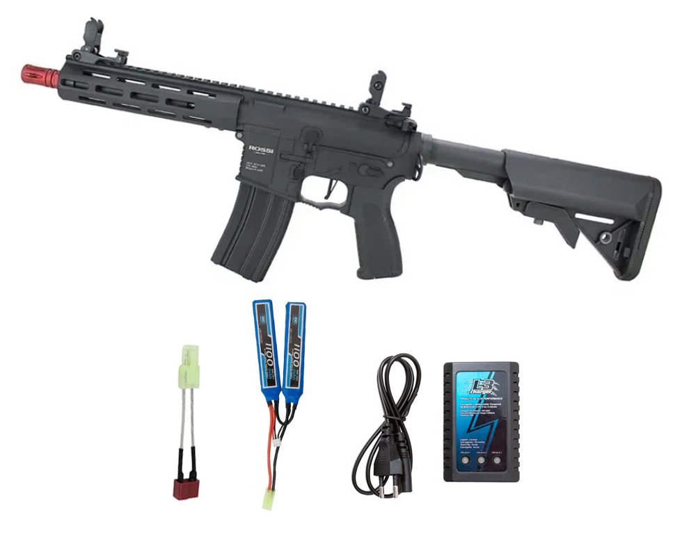 Rifle Airsoft AR15 NEPTUNE Sentinel 8" M-LOK - Rossi + Bateria + Carregador