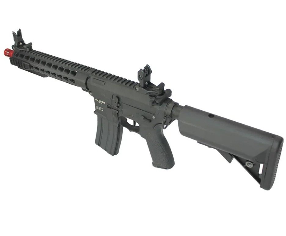 Rifle de Airsoft AR15 Neptune 10" Short ET Keymod 6mm Rossi + Capa + BBs + Bateria + Carregador + Red Dot + Alvos