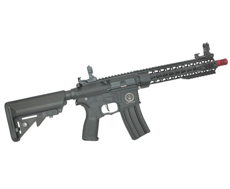 Rifle de Airsoft AR15 Neptune 10" Short ET Keymod 6mm Rossi + Capa + BBs + Bateria + Carregador + Red Dot + Alvos
