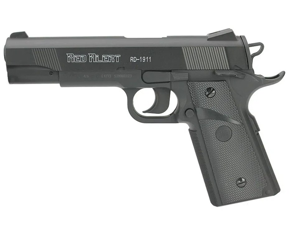 Pistola Pressão Co2 Gamo Red Alert Rd-1911 4,5mm + Co2 + Esferas de Aço + Case + Alvos