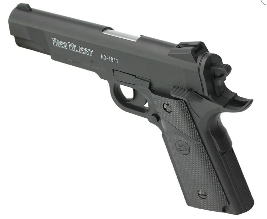 Pistola Pressão Co2 Gamo Red Alert Rd-1911 4,5mm + Co2 + Esferas de Aço + Case + Alvos
