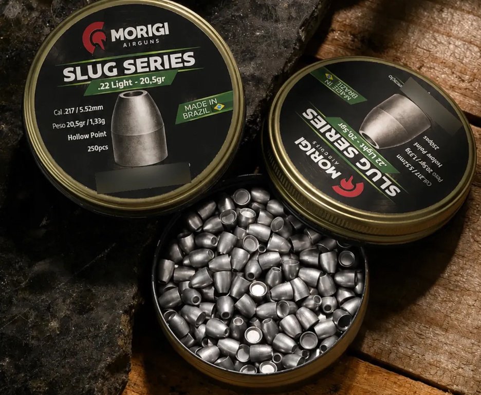 Slug Morigi Airguns 5,5mm (.22) 20,5gr – 250 Unidades