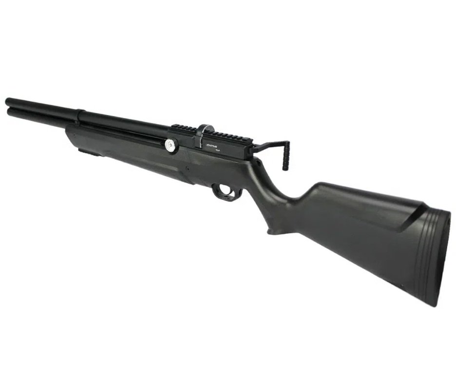 Carabina de Pressão PCP Leviathan PS-P 4,5mm Preta Nova Vista + Bomba + Chumbos + Alvos + Kit Limpeza