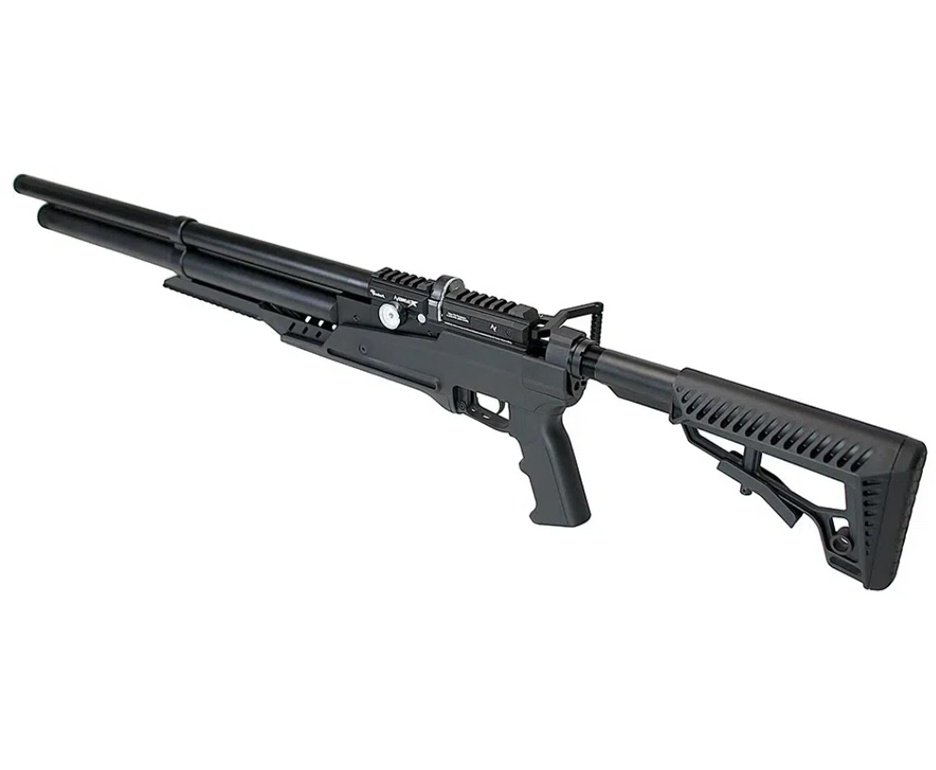 Carabina Pressão PCP Nova Vista Avenge-X X1 AT 4,5mm Preta + Bomba + Capa + Luneta 3-9x40 + Chumbos + Alvos + Desengripante / Anticorrosivo + Kit Limpeza