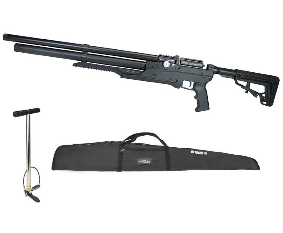 Carabina Pressão PCP Nova Vista Avenge-X X1 AT 4,5mm Preta + Bomba + Capa