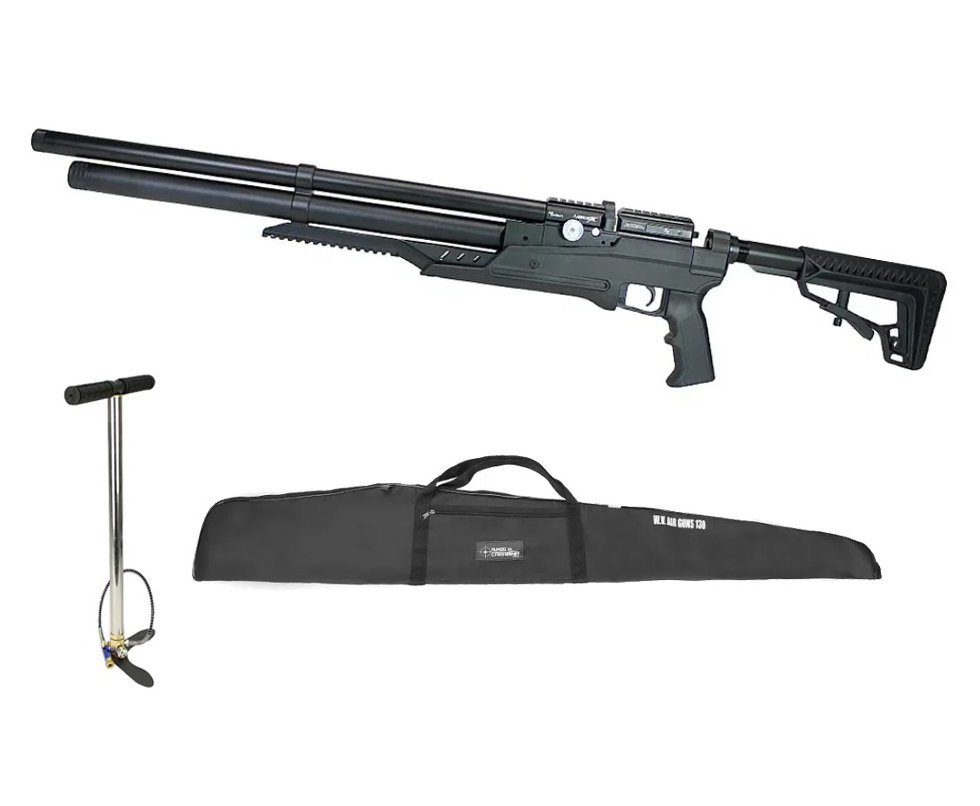 Carabina Pressão PCP Nova Vista Avenge-X X1 AT 4,5mm Preta + Bomba + Capa
