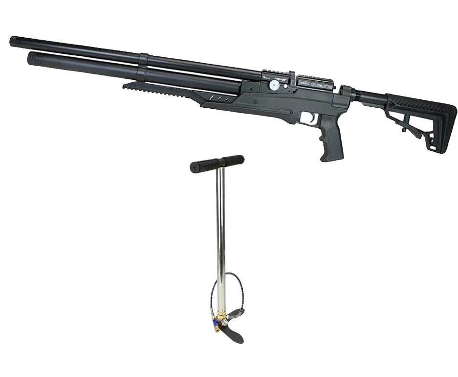 Carabina Pressão PCP Nova Vista Avenge-X X1 AT 4,5mm Preta + Bomba