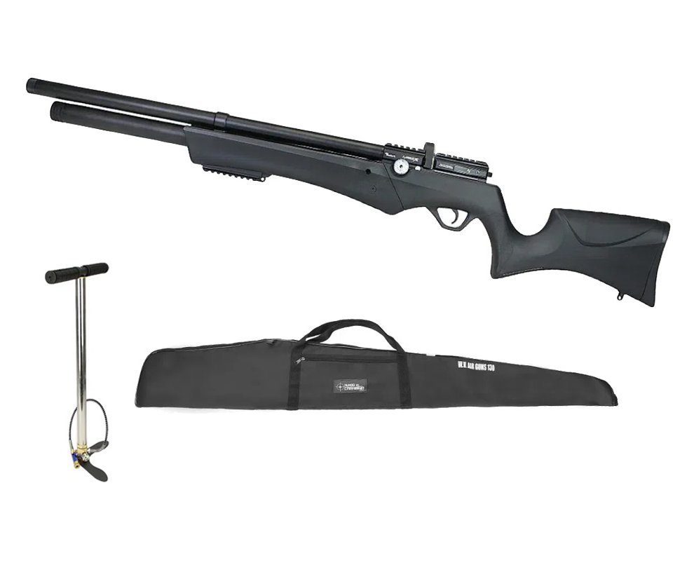 Carabina Pressão PCP Nova Vista Avenge-X X1 AS 4,5mm Preta + Bomba + Capa