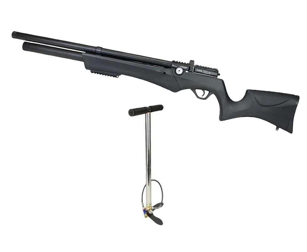 Carabina Pressão PCP Nova Vista Avenge-X X1 AS 4,5mm Preta + Bomba