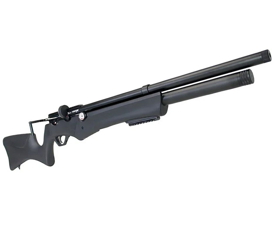Carabina Pressão PCP Nova Vista Avenge-X X1 AS 4,5mm Preta  + Bomba + Chumbos + Alvos + Kit Limpeza