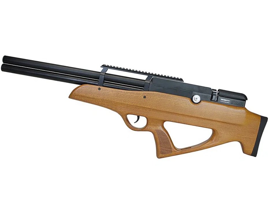 Carabina Pressão PCP Nova Vista Bullpup Behemoth PS-R2-SF 4,5mm Wood + Bomba + Capa + Luneta 3-9x40 + Chumbos + Alvos + Desengripante / Anticorrosivo + Kit Limpeza