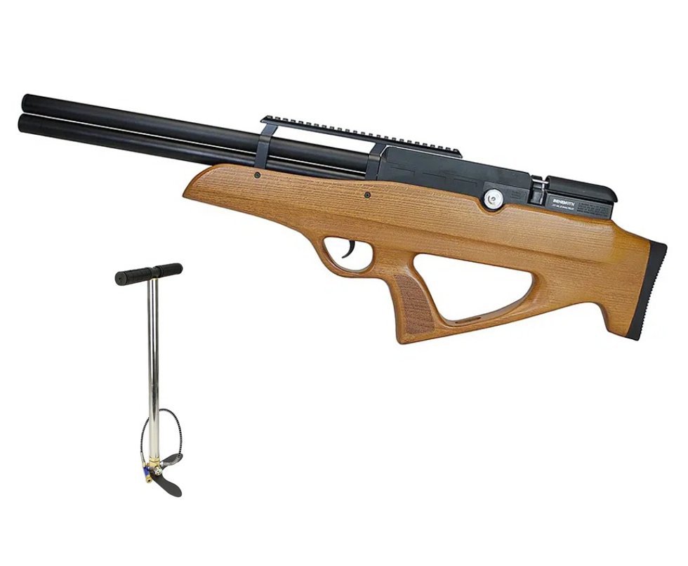 Carabina Pressão PCP Nova Vista Bullpup Behemoth PS-R2-SF 4,5mm Wood + Bomba