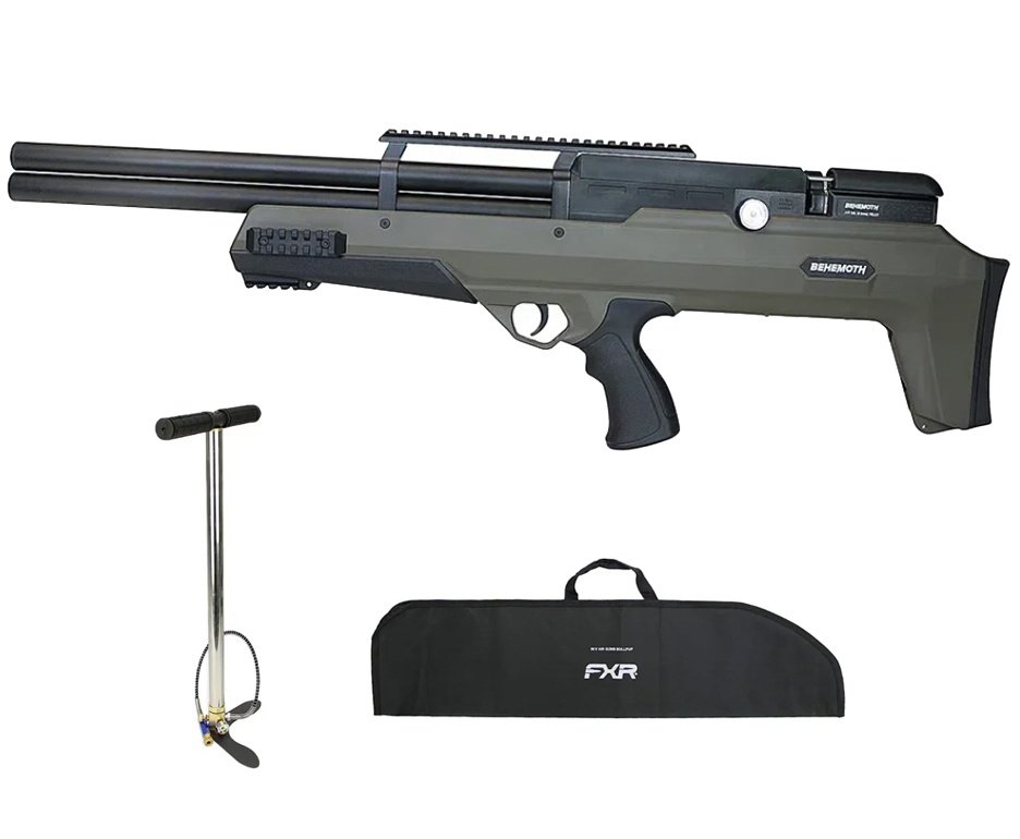 Carabina Pressão PCP Nova Vista Bullpup Behemoth PS-R2-SF 4,5mm Verde + Bomba + Capa