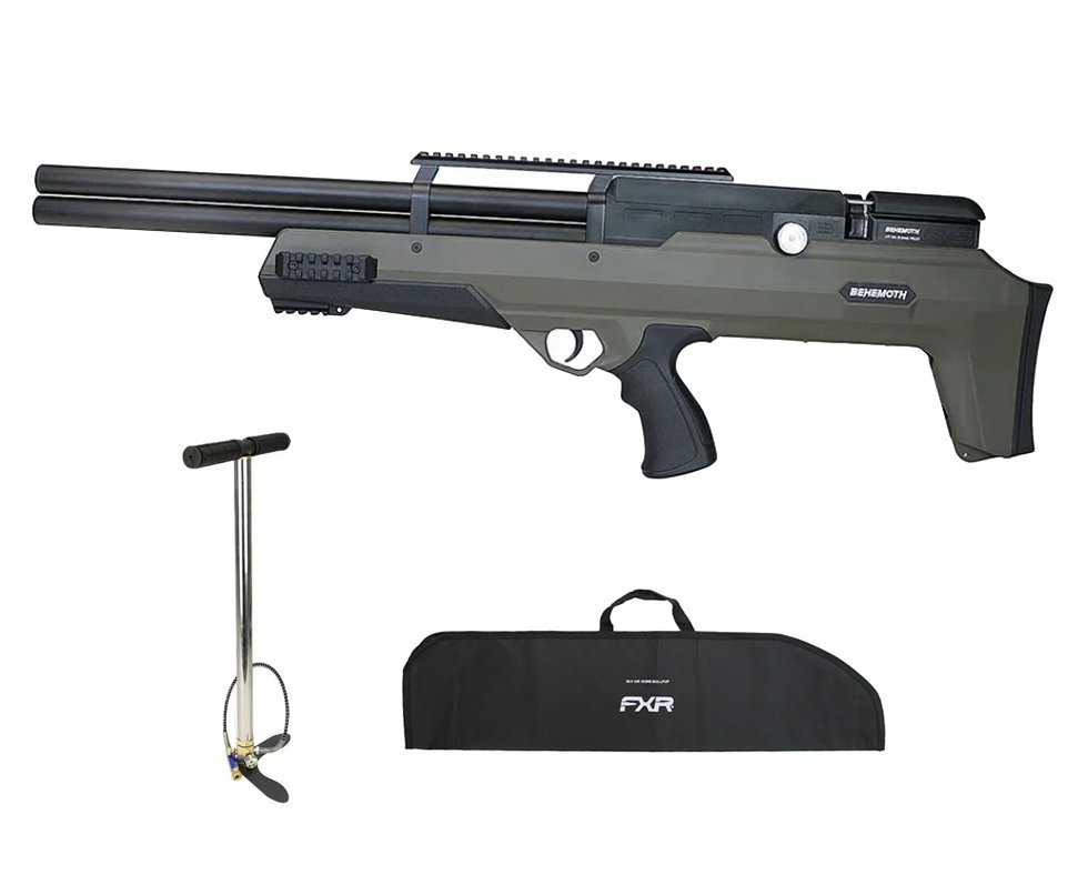Carabina Pressão PCP Nova Vista Bullpup Behemoth PS-R2-SF 4,5mm Verde + Bomba + Capa