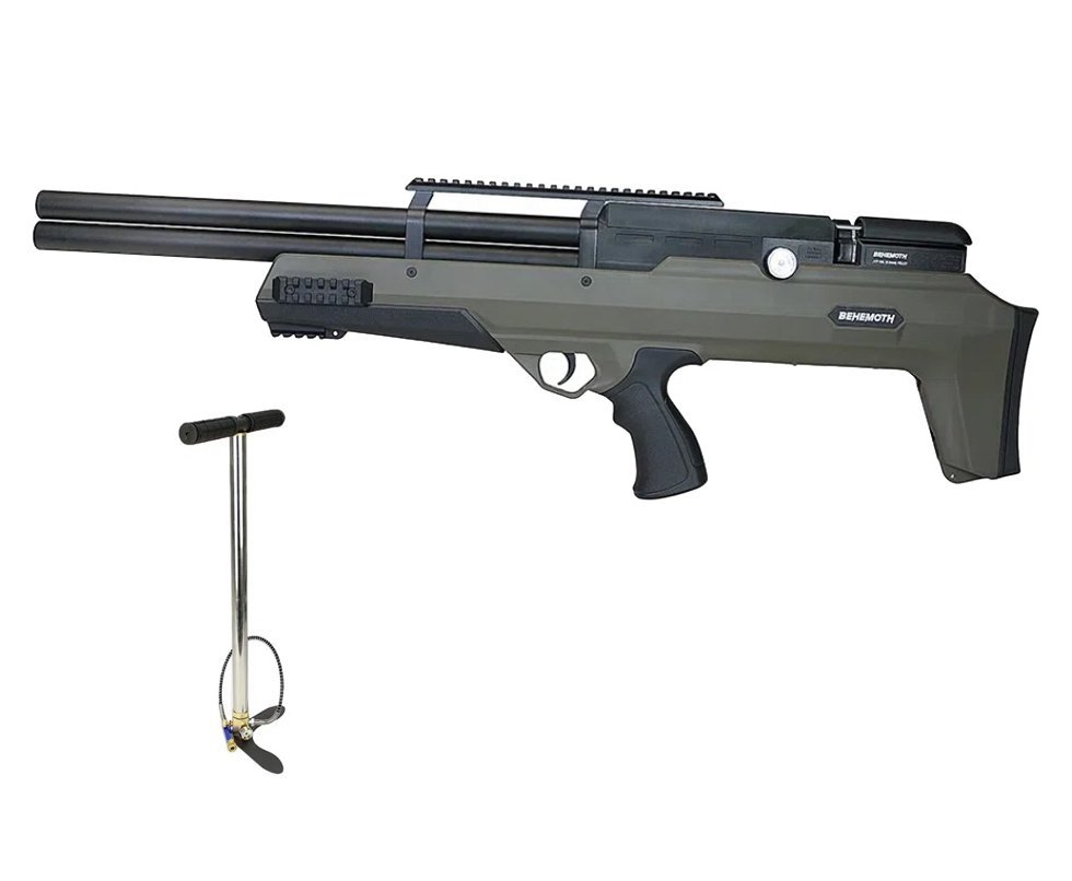 Carabina Pressão PCP Nova Vista Bullpup Behemoth PS-R2-SF 4,5mm Verde + Bomba