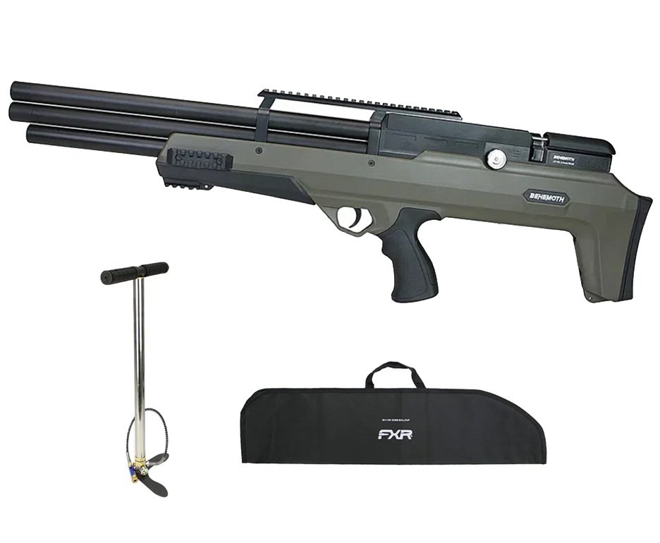 Carabina Pressão PCP Nova Vista Bullpup Behemoth PS-R3-SF 4,5mm Verde + Bomba + Capa