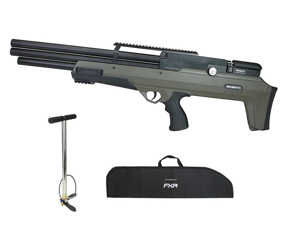 Carabina Pressão PCP Nova Vista Bullpup Behemoth PS-R3-SF 4,5mm Verde + Bomba + Capa