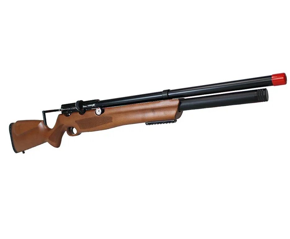 Carabina de Pressão PCP Nova Vista Avenge-X X1 AW 4,5mm Wood + Bomba + Capa + Luneta 3-9x40 + Chumbos + Alvos + Desengripante / Anticorrosivo + Kit Limpeza