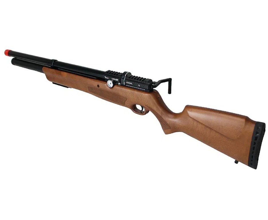 Carabina de Pressão PCP Nova Vista Avenge-X X1 AW 4,5mm Wood + Bomba + Chumbos + Alvos + Kit Limpeza