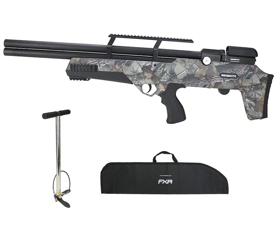 Carabina de Pressão PCP Nova Vista Bullpup Behemoth PS-R3-S 5,5 mm Camuflada + Bomba + Capa