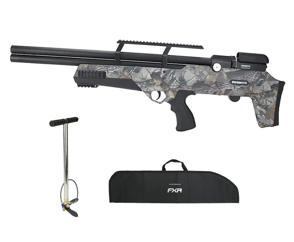 Carabina de Pressão PCP Nova Vista Bullpup Behemoth PS-R3-S 5,5 mm Camuflada + Bomba + Capa
