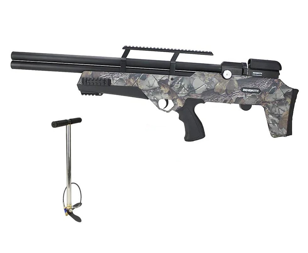 Carabina de Pressão PCP Nova Vista Bullpup Behemoth PS-R3-S 5,5 mm Camuflada + Bomba