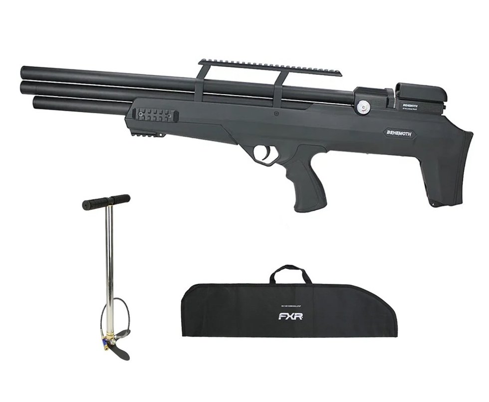 Carabina de Pressão PCP Nova Vista Bullpup Behemoth PS-R3-S 5.5mm Black com reguladora + Bomba + Capa