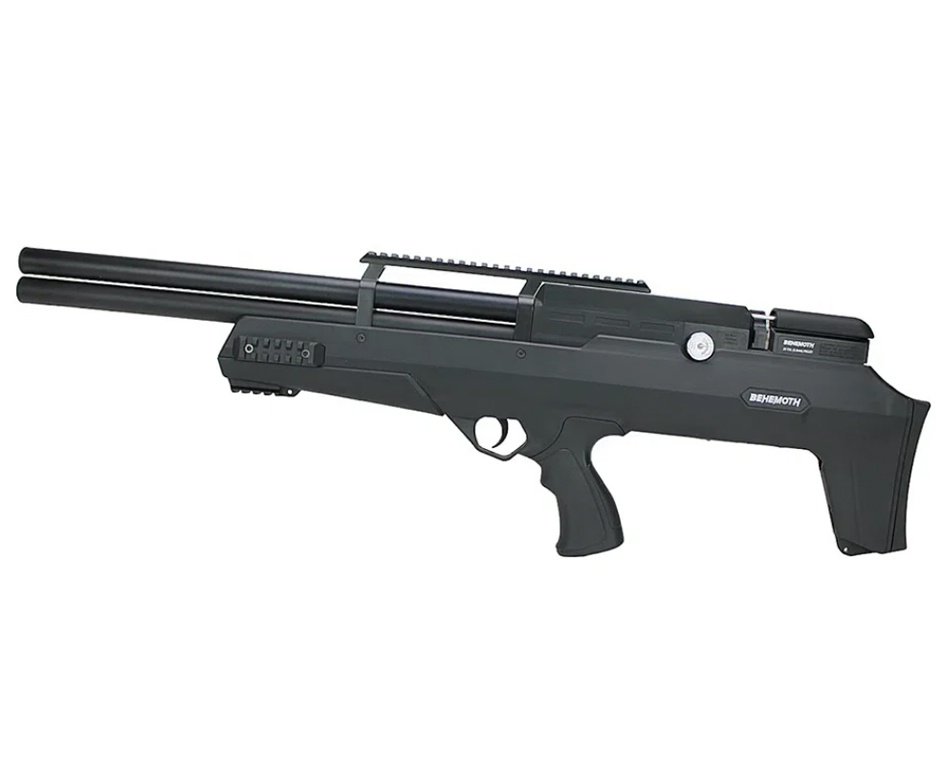 Carabina de Pressão PCP Nova Vista Bullpup Behemoth PS-R2-SF Cal. 5.5mm com reguladora + Bomba + Capa + Luneta 3-9x40 + Chumbos + Alvos + Desengripante / Anticorrosivo + Kit Limpeza