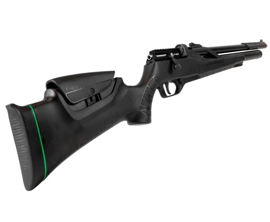 Carabina Pressão PCP Rossi T-REX 6.35mm Big Bore - Rossi + Luneta S4 6-24X50 SFP + Chumbos + Alvos + Bipé