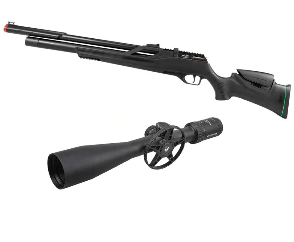 Carabina Pressão PCP Rossi T-REX 6.35mm Big Bore - Rossi + Luneta S4 6-24X50 SFP