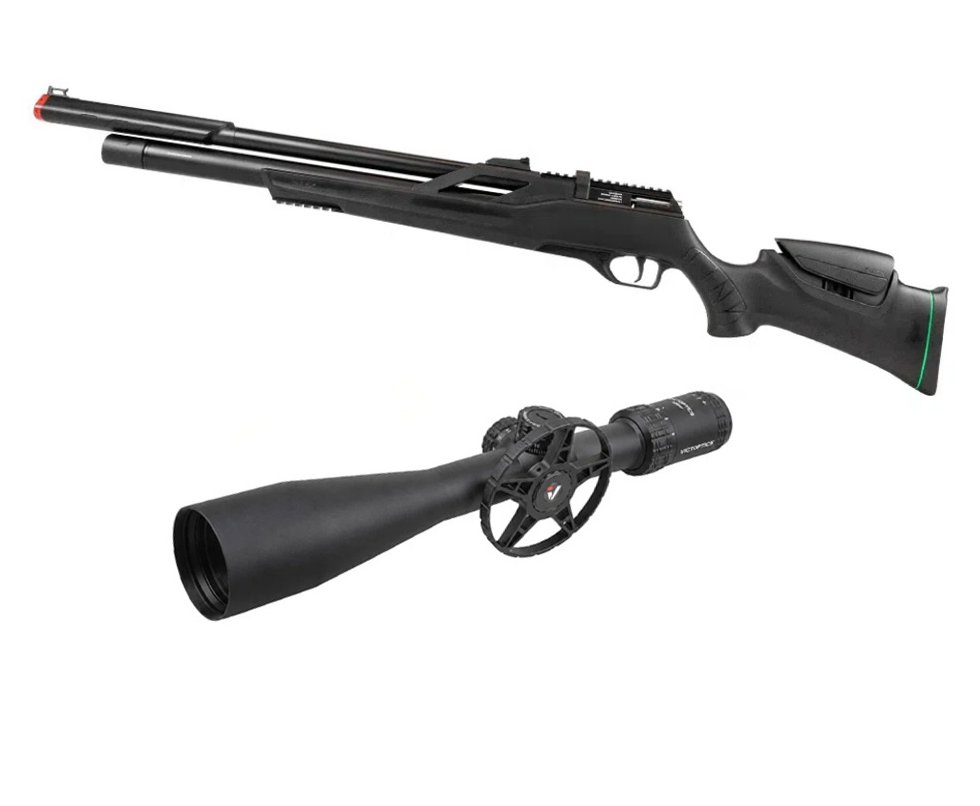 Carabina Pressão PCP Rossi T-REX 6.35mm Big Bore - Rossi + Luneta S4 6-24X50 SFP